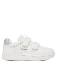 Calvin Klein Sneakersy Velcro V1A9-83207-0196X025 M Biały. Białe buty sportowe dziewczęce CALVIN KLEIN, bez wzorów, ze skóry, bez zapięcia. Za 319.99 zł.