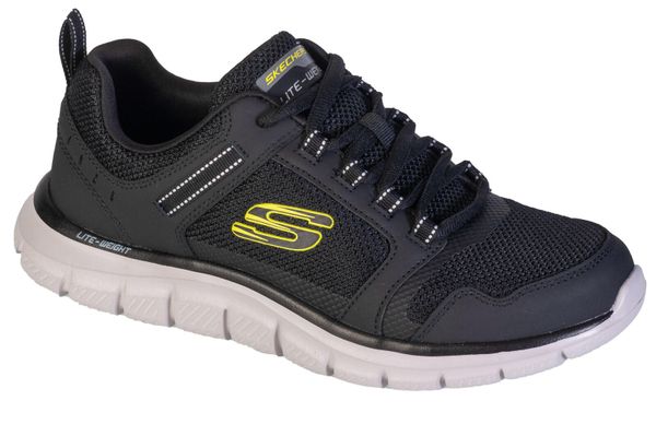 Buty sportowe Sneakersy męskie, Skechers Track-Knockhill. Czarne buty sportowe na co dzień męskie Skechers, z materiału, bez zapięcia, trekkingowe. Za 269.99 zł.