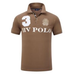 Koszulka polo do jazdy konnej HV Polo Favouritas M. Brązowe koszulki polo męskie HV POLO, m, bez wzorów, bez ramiączek. W wyprzedaży za 280.30 zł.