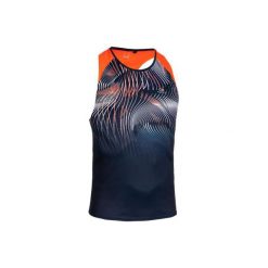Koszulka bez rękawów do biegania męska. Niebieskie t-shirty sportowe męskie KALENJI, m, z materiału, bez ramiączek, do biegania. Za 59.99 zł.