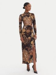 Rinascimento Sukienka koktajlowa CFC0020154002 Czarny Slim Fit. Czarne sukienki damskie RINASCIMENTO, l, bez wzorów, z syntetyku, wizytowe, bez kołnierzyka, bez ramiączek. Za 409.99 zł.