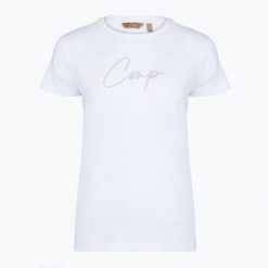 Koszulka damska CMP 36F8206. Białe t-shirty damskie CMP, uniwersalny, bez wzorów, z bawełny, bez ramiączek. Za 79.99 zł.