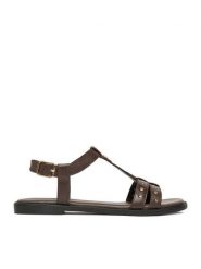 Lasocki Sandały CEO-RST-5551-03 Brązowy. Brązowe sandały damskie Lasocki, bez wzorów, ze skóry, bez obcasa, na płaskiej podeszwie. Za 159.99 zł.