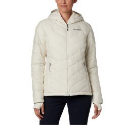 Damska kurtka Columbia Heavenly Hooded Jacket 1738151191. Białe kurtki przeciwdeszczowe damskie Columbia, xs, z kapturem, omni-heat (columbia). Za 549.00 zł.