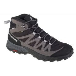 Buty Salomon X Ward Leather Mid Gtx M 471817 szare. Szare buty trekkingowe męskie z gumy, bez zapięcia. Za 791.23 zł.