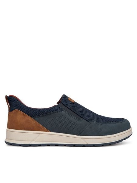 Bugatti Półbuty 335-AFB6A-5000 Granatowy. Niebieskie półbuty męskie Bugatti, z materiału, bez zapięcia. Za 289.99 zł.