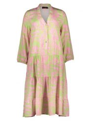 Miss goodlife Sukienka "Tiger" w kolorze jasnozielono-jasnoróżowym rozmiar: XS. Różowe sukienki damskie miss goodlife, na co dzień, xs, bez wzorów, z wiskozy, bez kołnierzyka, bez ramiączek, midi, proste. Za 217.99 zł.