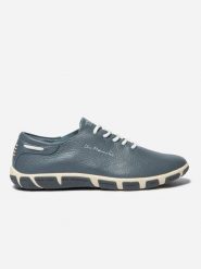 Buty sportowe damskie TBS Confort Jazaru. Niebieskie buty sportowe na co dzień damskie Tbs, bez wzorów, ze skóry, trekkingowe. Za 445.50 zł.