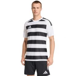 Koszulka męska adidas Hooped 26 Jersey. Białe t-shirty sportowe męskie Adidas, m, z jersey, bez ramiączek, do piłki nożnej, climacool (adidas). Za 90.99 zł.