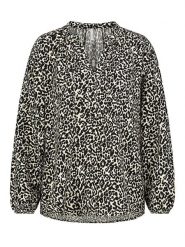 Eight2Nine Bluzka w kolorze czarno-kremowym rozmiar: L. Brązowe bluzki damskie Eight2Nine, l, bez wzorów, bez kołnierzyka, bez ramiączek. Za 61.17 zł.