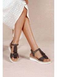 Foreverfolie Sandały w kolorze brązowym na koturnie rozmiar: 41. Brązowe sandały damskie Foreverfolie, bez wzorów, bez obcasa, na koturnie. Za 121.99 zł.