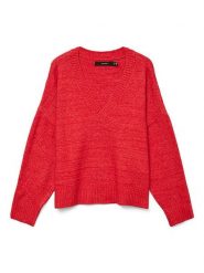 ONLY Sweter w kolorze koralowym rozmiar: XL. Czerwone swetry klasyczne damskie Only, xl, bez kołnierzyka. Za 132.05 zł.