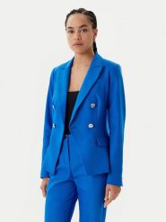 Morgan Marynarka 251-VPKY.F Niebieski Slim Fit. Niebieskie marynarki i żakiety damskie Morgan, bez wzorów, z syntetyku. Za 339.99 zł.