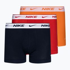 Bokserki męskie Nike Everyday Cotton Stretch Trunk 3 pary. Brązowe bokserki męskie Nike, bez wzorów, z bawełny. Za 129.99 zł.