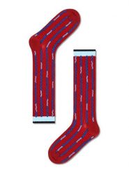 Happy Socks Skarpety "Eliza" w kolorze bordowo-niebieskim rozmiar: 39-41. Czerwone skarpetki męskie Happy Socks, bez wzorów, prążkowane. Za 37.45 zł.