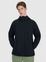 4F Kurtka softshell wiatroodporna membrana 5000 męska - czarna XXL. Czarne kurtki męskie 4f, m, bez wzorów, z dzianiny, z kapturem. Za 299.99 zł.