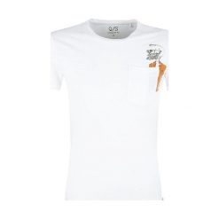 Q/S designed by T-shirt męski 40.805.32.4936.0100 Biały (rozmiar M). Białe t-shirty męskie Q/S Designed By, m, bez wzorów, bez kołnierzyka. W wyprzedaży za 42.00 zł.