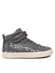 Geox Sneakersy J Kalispera J744GI 0DHAJ C9017 S Szary. Szare buty sportowe dziewczęce Geox, bez wzorów, z materiału, bez zapięcia. Za 189.99 zł.