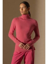 Perfect Cashmere Kaszmirowy sweter "Tracy" w kolorze różowym rozmiar: S. Różowe golfy damskie Perfect Cashmere, s, bez wzorów, z kaszmiru, bez ramiączek. Za 322.81 zł.
