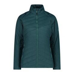 Kurtka puchowa damska z odpinanymi rękawami CMP. Zielone kurtki damskie CMP, bez wzorów, z puchu, bez kaptura, narciarskie. Za 422.00 zł.