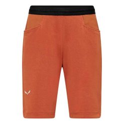 Szorty z konopi Salewa Agner. Brązowe szorty męskie Salewa, bez wzorów, klasyczne. Za 351.50 zł.