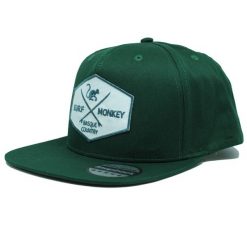 Czapka Trucker – Płaski daszek – Snapback / Dorośli (Butelkowa zieleń). Zielone czapki męskie SURF MONKEY, bez wzorów, z bawełny. Za 139.95 zł.