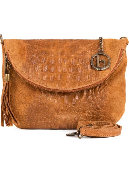 Lia Biassoni Skórzana torebka "Endine" w kolorze brązowym - 22 x 18 x 2 cm rozmiar: onesize. Brązowe torebki klasyczne damskie Lia Biassoni, bez wzorów, z materiału, bez dodatków. Za 218.57 zł.