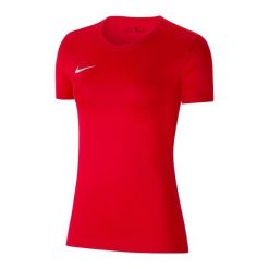 Koszulka Damska Park VII DriFIT. Czerwone bluzki damskie Nike, bez wzorów, sportowe, bez kołnierzyka, bez ramiączek. Za 104.99 zł.