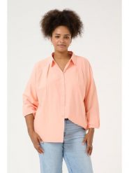 KAFFE curve Bluzka w kolorze brzoskwiniowym rozmiar: 48. Pomarańczowe bluzki damskie KAFFE curve, bez wzorów, bez kołnierzyka, bez ramiączek. Za 78.99 zł.