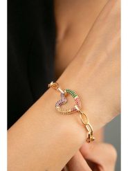 Heliophilia Pozłacana bransoletka z elementem ozdobnym rozmiar: onesize. Żółte bransoletki damskie Heliophilia, metalowe. Za 39.99 zł.