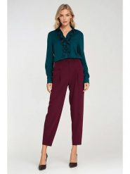 Nife Spodnie w kolorze czerwonym rozmiar: 38. Czerwone spodnie materiałowe damskie Nife, bez wzorów, z materiału. Za 152.98 zł.