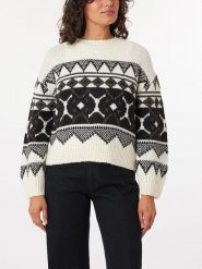 Scotch & Soda Sweter w kolorze kremowo-czarnym rozmiar: S. Brązowe swetry klasyczne damskie Scotch & Soda, s, z wełny, bez kołnierzyka. Za 149.31 zł.