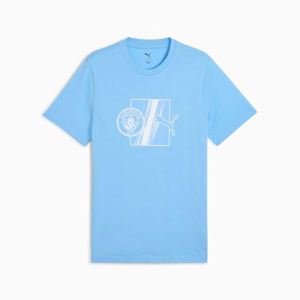 Koszulka sportowa męska Puma MCFC FTBLULTURE 78267101. Niebieskie t-shirty sportowe męskie Puma, m, z materiału, bez ramiączek, do piłki nożnej. Za 98.58 zł.
