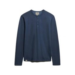 T-shirt z długim rękawem z kołnierzykiem tuniskim Superdry Jersey. Niebieskie koszulki męskie z długim rękawem Superdry., l, z jersey. Za 190.85 zł.