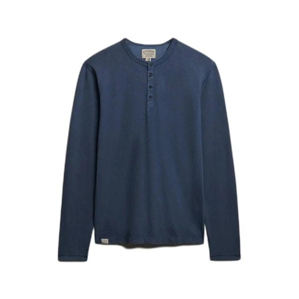T-shirt z długim rękawem z kołnierzykiem tuniskim Superdry Jersey. Niebieskie koszulki męskie z długim rękawem Superdry., l, z jersey. Za 190.85 zł.