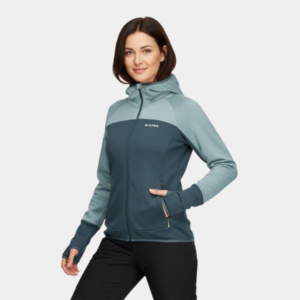Bluza damska elastyczna Alpinus UBA. Niebieskie bluzy z kapturem damskie Alpinus, xl, z elastanu. Za 279.00 zł.