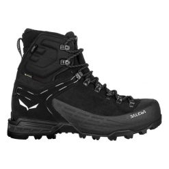 Buty do wspinaczki górskiej Salewa Ortles Ascent Mid GTX. Czarne buty trekkingowe męskie Salewa, na zimę, z gore-texu, bez zapięcia, wspinaczkowe, gore-tex. Za 1,471.50 zł.