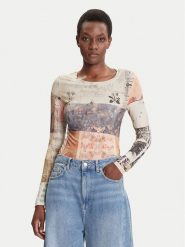 Desigual Bluzka Limbani 25WWTK33 Kolorowy Regular Fit. Bluzki damskie Desigual, xl, bez wzorów, z wiskozy, bez ramiączek. Za 279.99 zł.