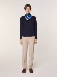 Rodier Wełniany sweter w kolorze granatowym rozmiar: L. Niebieskie swetry klasyczne damskie Rodier, l, z wełny, bez kołnierzyka. Za 252.99 zł.