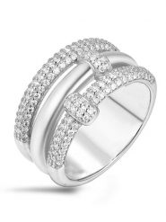 DI GIORGIO Srebrny pierścionek z cyrkoniami rozmiar: 56. Szare pierścionki damskie DI GIORGIO, z cyrkonią, srebrne. Za 217.99 zł.