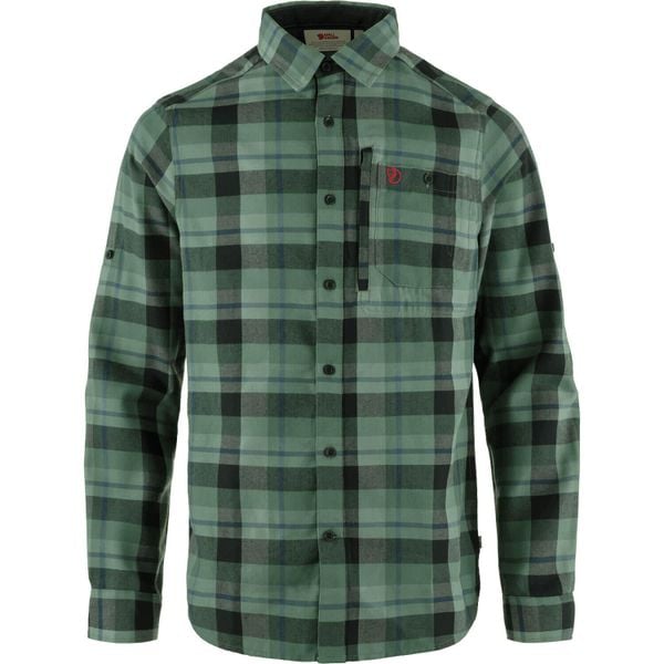 Koszula turystyczna męska Fjallraven Fjallglim Shirt. Zielone koszule męskie Fjällräven, l, bez wzorów, z materiału, bez kołnierzyka, bez ramiączek. Za 489.49 zł.