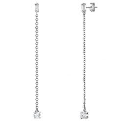 Lulu & Jane Kolczyki Mosiadz Srebrny 1 ct Damski. Szare kolczyki damskie Lulu & Jane, z cyrkonią, srebrne. Za 99.99 zł.