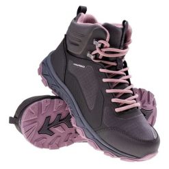 Buty Elbrus Hixon Mid Wp C W 92800442321 czarne. Czarne buty sportowe na co dzień damskie bez wzorów, z gumy. Za 495.94 zł.