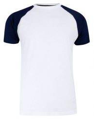 T-shirt Biało-Granatowy Bawełniany, Krótki Rękaw Raglanowy, Dwukolorowy, Męski -BRAVE SOUL. Niebieskie t-shirty męskie Brave Soul, na lato, m, bez wzorów, z bawełny, bez kołnierzyka. Za 45.00 zł.