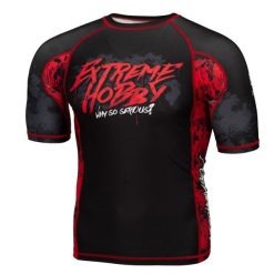 Koszulka Męska na siłownię rashguard MMA EXTREME HOBBY WHY SO SERIOUS. Czarne bielizna termoaktywna męska EXTREME HOBBY, m, bez wzorów, z bawełny. Za 199.00 zł.