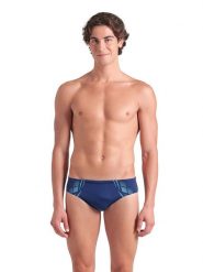 Arena Kąpielówki w kolorze granatowo-turkusowym rozmiar: 6. Niebieskie kąpielówki męskie Arena, bez wzorów, z materiału. Za 69.75 zł.