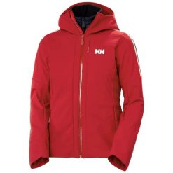 Damska kurtka narciarska z kapturem Helly Hansen Avanti Softshell. Czerwone kurtki narciarskie i snowboardowe damskie Helly Hansen, xs, bez wzorów, z dzianiny, z kapturem, narciarskie, primaloft. Za 1,427.00 zł.