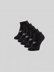 4F Skarpetki krótkie (5-pack) damskie - czarne 35-38. Czarne skarpetki damskie 4f, bez wzorów, z bawełny. Za 59.99 zł.