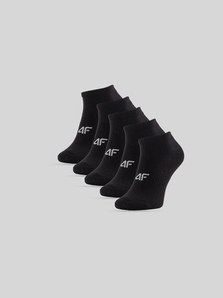 4F Skarpetki krótkie (5-pack) damskie - czarne 35-38. Czarne skarpetki damskie 4f, bez wzorów, z bawełny. Za 59.99 zł.