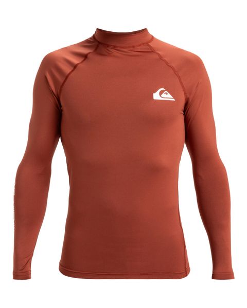 Koszulka surfingowa z długim rękawem UPF 50 dla Mężczyzn EVERYDAY Brązowy. Brązowe koszulki męskie z długim rękawem Quiksilver, m, z elastanu. Za 129.00 zł.